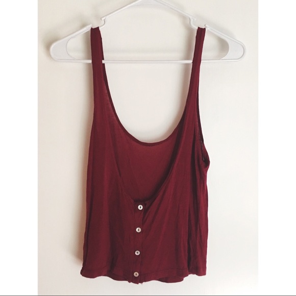 Oxblood Crop Tank - Picture 2 of 3